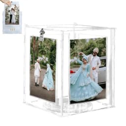 Acrylic Wedding Card Box With Lock For Birthday Party Baby Shower Reception Transparent Money Card Box Letter Envelope Boxes