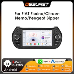 7" Ossuret Android Auto Car Radio for Fiat Fiorino Qubo Peugeot Bipper Citroen Nemo Multimedia Navi GPS RDS DSP CarPlay BT 4G