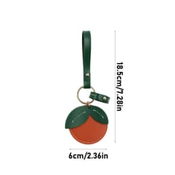 Leather Keychain Holder Fruit Shaped Access Card Keys PU Holder Novelty Keychains For Women's Fashion For Wallet Belt School Bag