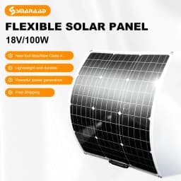 SMARAAD 100W 200W 18V Flexible Solar Panel Kit Waterproof High Efficiency DC Charging Line Controller Lightweight Free Sun Power