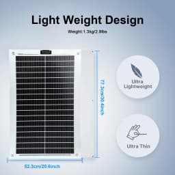 SMARAAD 100W 200W 18V Flexible Solar Panel Kit Waterproof High Efficiency DC Charging Line Controller Lightweight Free Sun Power