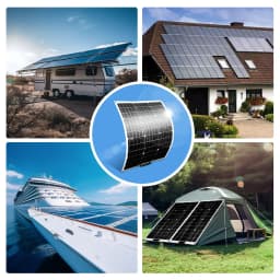 SMARAAD 100W 200W 18V Flexible Solar Panel Kit Waterproof High Efficiency DC Charging Line Controller Lightweight Free Sun Power