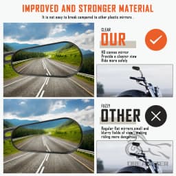 2pcs Rear View Side Mirror For Harley Road King Touring XL 883 Sportster Fatboy Dyna FXDF FLSTF Springer V-ROD Motorcycle