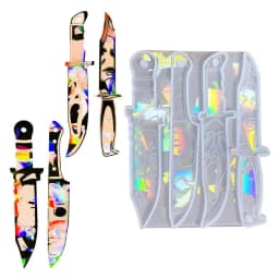 Resin Daggers Mold Daggers Resin Molds Silicone Heat Resistant Holographic Design Mold Gift for Halloween Christmas Decoration