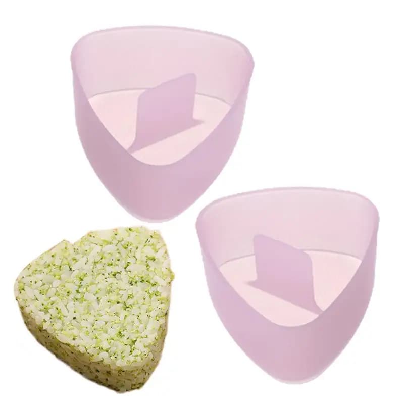 Rice Ball Mold Kitchen Sushi Rice Shaper Mold 2PCS Portable Picnics Rice Press Molds Dishwasher Safe Rice Molds for Kid Lunch