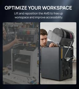 JAYO AMS Support Bracket for Bambu Lab Compatible X1 P1 Series - Maintenance Facilitator And Workspace Organizer