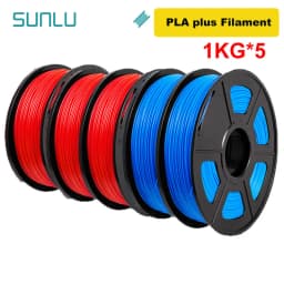 SUNLU 5KG 3D Filament PLA/PLA PLUS/PETG/ABS Filamnet 1.75mm 5Roll 1KG Neatly Wound 3D Printer Filament for 3D Printer