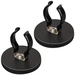 2Pack Non-Slip Magnetic Mount Heavy Duty Hooks for Flashlight Holder,Large Opening Strong Magnets Flexible Clamps for Garage Gar
