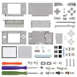 eXtremeRate Replacement Full Housing Shell for Nintendo DS Lite for NDSL - Clear Black