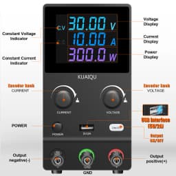 Adjustable DC Lab Power Supply 30V 10A /60V 5A/120V 3A Digital Bench Power Source For Titanium Anodized Repair Voltage Regulator