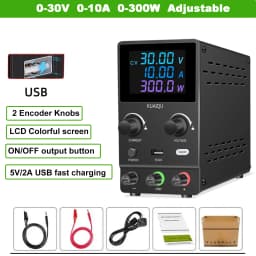 Adjustable DC Lab Power Supply 30V 10A /60V 5A/120V 3A Digital Bench Power Source For Titanium Anodized Repair Voltage Regulator