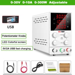 Adjustable DC Lab Power Supply 30V 10A /60V 5A/120V 3A Digital Bench Power Source For Titanium Anodized Repair Voltage Regulator