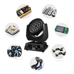 LED Lights Wash Zoom 36x18W RGBWA+UV 36x12W RGBW Moving Head Lighting With Flycase For Professional DJ Equipment