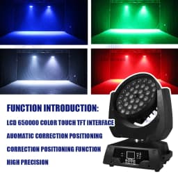 LED Lights Wash Zoom 36x18W RGBWA+UV 36x12W RGBW Moving Head Lighting With Flycase For Professional DJ Equipment
