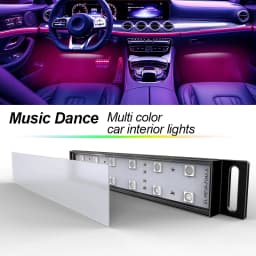 Led Interior Rock Car Lights RGB LED Car lamp Strip Sync to Music Waterproof 4pcs 48 with Bluetooth App Control Auto Decoration