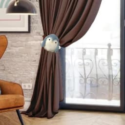 2pcs Cute Cartoon Plush Doll Curtains Holders Drape Holdbacks Creative Window Curtains Hooks Curtains Clip Rings, Drapes Tieback