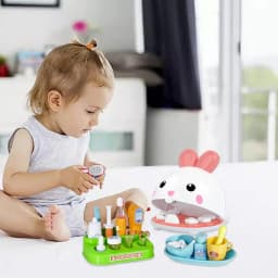 Play Dentist Set For Kids Cute Bunny Pretend Play Set Of Teeth Creative Kids Dentist Play Set For Children STEM Education