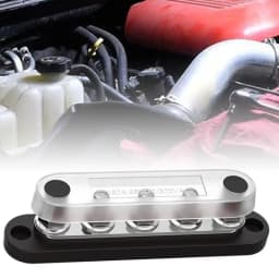 Bus Bar Terminal Block Automotive Busbar Terminal Studs Marine Bus Bar With Screws Terminals Red & Black Power Distribution