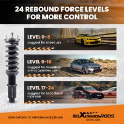 MaXpeedingrods 24 Way Damper Coilovers Suspension Kit for Honda Accord 94-97 Adjustable Damper Height Coilovers Struts Kit