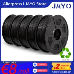 JAYO 3D Filament PLA Matte/ABS/SILK 1.75mm Minor flaws 5Rolls 3D Printing Good Liquidity For FDM 3D Printer Materials DIY Gift