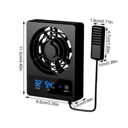 Ventilation Fan For Reptile Enclosure Smart Cooling Fan With LED Display Strong Wind Low Noise For Amphibians Reptiles Snakes