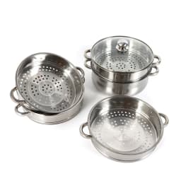 5 Tier 26 / 28 / 30cm Steam Cooker Steamer Pan Cook Food Veg Pot Stainless Steel