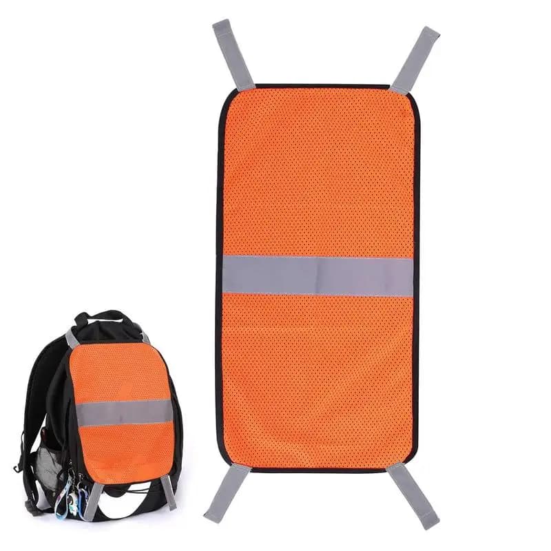 Blaze Orange Mesh Safety Panel Lightweight Warning Panel Outdoor Gear With Reflective Strips For Adventure Forest Hiking