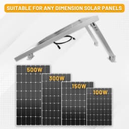 CP-SETUNO 26in Adjustable Solar Panel Tilt Mount Brackets Support up to 100W-500 Watt Solar Panel for Any Flat Surface, Roof, RV