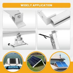 CP-SETUNO 26in Adjustable Solar Panel Tilt Mount Brackets Support up to 100W-500 Watt Solar Panel for Any Flat Surface, Roof, RV
