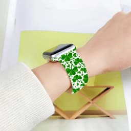 St. Patrick's Day Strap for Apple Watch Band 45mm 40mm 44mm Easter Day Printed Silicone bracelet iWatch series 9 8 7 se ultra 2