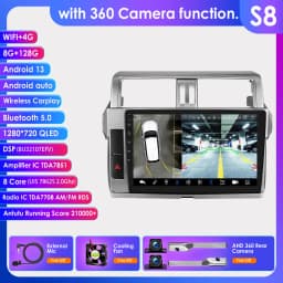 Hizpo Car Multimedia Navigation For Toyota Land Cruiser Prado 150 2013-2017 Radio 2 din Android Autoradio CarPlay Stereo 8+128G