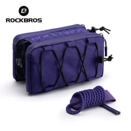 ROCKBROS Bicycle Bag Cycling Top Front Tube Frame Bag Easy Install 1L Large Capacity Storage Bike Bag MTB Road Cycling Accessory