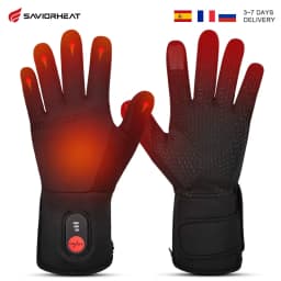 Savior Heated Gloves Electric Skiing Winter Warm Support Touch Screen Glove Men Women Snowboarding Thermal Skiing Liner Outdoor