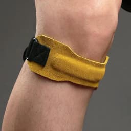 Patella Tendon Strap PU Leather Ergonomic Patellar Strap 2PCS Portable Multipurpose Knee Strap Yellow Support Brace For Left And