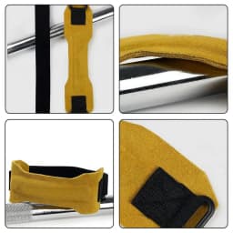 Patella Tendon Strap PU Leather Ergonomic Patellar Strap 2PCS Portable Multipurpose Knee Strap Yellow Support Brace For Left And