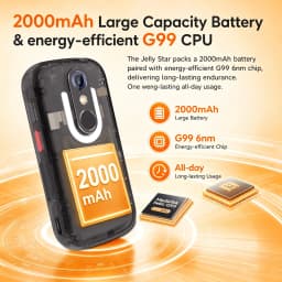 Unihertz Jelly Star Mini Smartphone Android 13 8GB 256GB Led Light Unlocked Transparent Backshell Cellphones 48MP Portable Phone