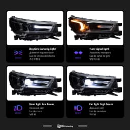 Car Lights for Toyota HILUX REVO ROCCO LED Headlight 2021-2024 HILUX Lamp Drl Projector Lens Automotive Accessories