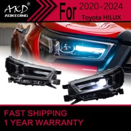 Car Lights for Toyota HILUX REVO ROCCO LED Headlight 2021-2024 HILUX Lamp Drl Projector Lens Automotive Accessories