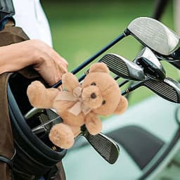Golf Club Driver Head Cover Bear Shape Club Head Cover Funny Golf Rod Head Covers Plush Cartoon Animal Design For Golf Sports