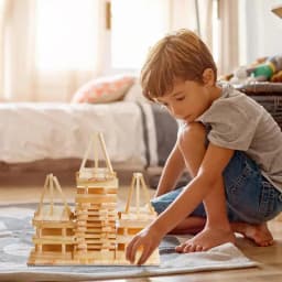 Wooden Building Blocks 100pcs Stacking Block Toy Construction Toy Wooden Toddler Toys Fine Motor Toys For Kids Wood Blocks For