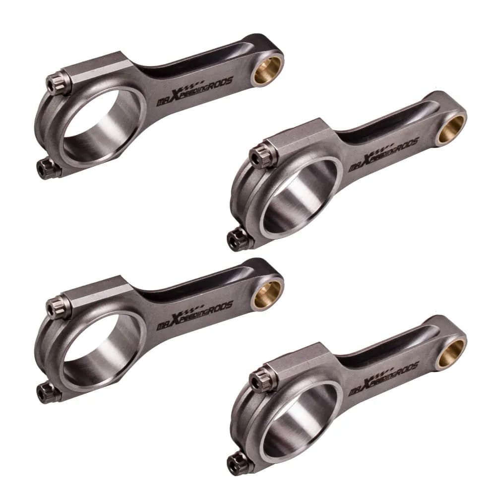 4pcs H Beam EN24 Conrods Connecting Rods for Toyota Starlet GT Turbo 4EFTE 1.3L Balanced Shot peen crankshaft Floating