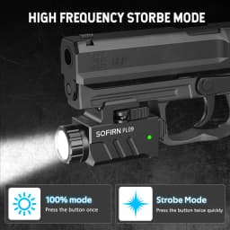SOFIRN PL09 Flashlight 1600lm Rechargeable Light Quick Release Tactical Light with Double Switch for Picatinny Rail