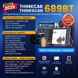 THINKCAR THINKSCAN 689BT AI Key Programming TKEY 101 Automotive Diagnostic Tool BiDirectional OBD2 Scanner ECU Coding CANFD DOIP