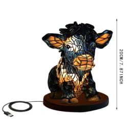 Highland Cow Led Lamp Rustic Cow Lamps For Bedrooms Cute Western Table Lamp Highland Cow Light Desk Lamp Vintage Animal
