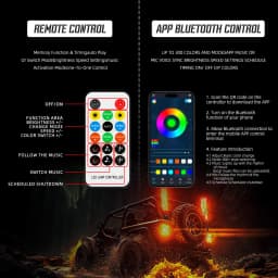 2PCS 1FT 12V Fat Spiral LED Whip Light For Side By Side For UTV APP Control Compatible With Polaris RZR for Can-Am Maverick X3