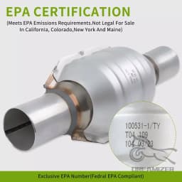 2" Universal Catalytic Converter OBDII EPA Three-Way Catalytic Converter Weld-on Inlet/Outlet For For 2001-2008 Ford Escape