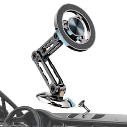 Magnetic Car Phone Holder Mount Ultra Magnetic Alloy Car Phone Mount Aluminum Alloy Long Arm Holder 360 Rotation Folding