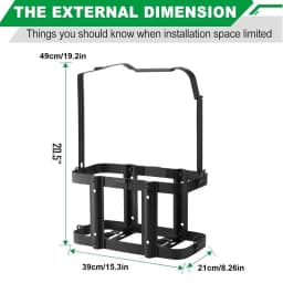 Water Container Mounting Bracket 5 Gallon Water Storage Jug Bracket Lockable Water Bucket Bracket Metal Water Carrier Rack For