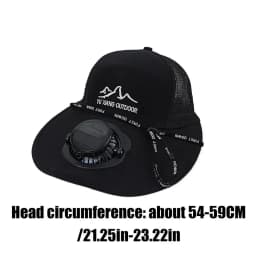 Men Women Hat Solar Energy&USBCharging Fan Caps Fishing Hats With Cooling Fan Sun Protection For Casual Outdoor Sports
