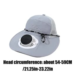 Men Women Hat Solar Energy&USBCharging Fan Caps Fishing Hats With Cooling Fan Sun Protection For Casual Outdoor Sports